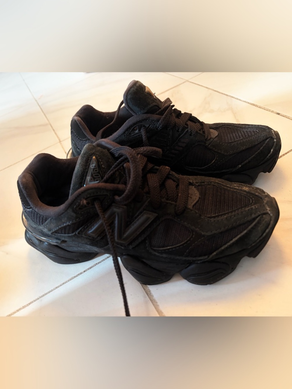 New Balance Black Athletic Sneaker with Label